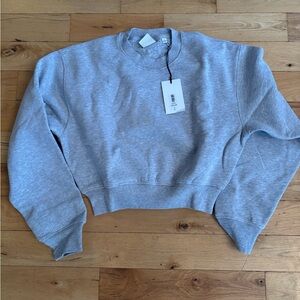 TNA Sweatfleece Cropped Crew Neck Sweatshirt